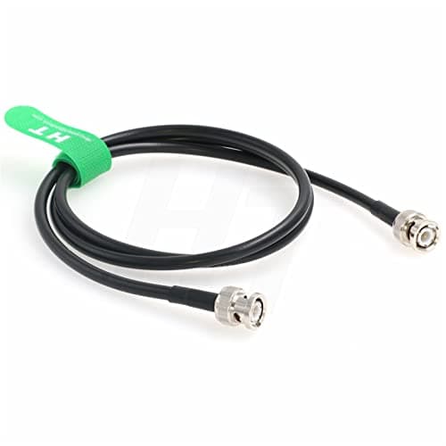 HangTon Câble BNC mâle vers BNC mâle 12G 6G SDI RG223 RF coaxial 50 Ohm Double blindage Faible perte de signal pour GPS LAN/WAN Data Video (60 cm)