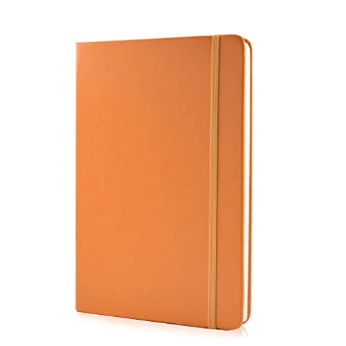 Guissi Carnet de notes classique à grille pointillée - Couverture rigide - Format A5-100 g/m2 - Papier épais sans acide - Avec fine poche intérieure en similicuir - Fournitures de bureau et