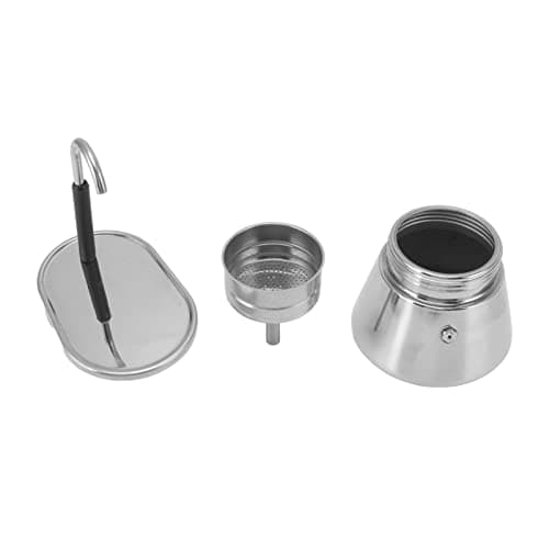 Cafetière à Expresso pour Cuisinière, Cafetière à Moka à Bec Unique en Acier Inoxydable, Cafetière Portable Légère de Grande Capacité de Bricolage de Style Italien, pour le Camping en Plein Air