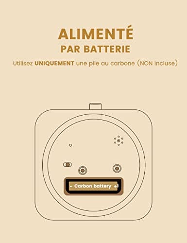 aboveClock Reveil Matin à Piles, Reveil Bois, Réveil Silencieux sans Tic Tac, Reveil Analogique de Voyage Lumineux avec Fonction Snooze, Reveil à Aiguilles Alarme Sonore Croissante【Bois Clair】