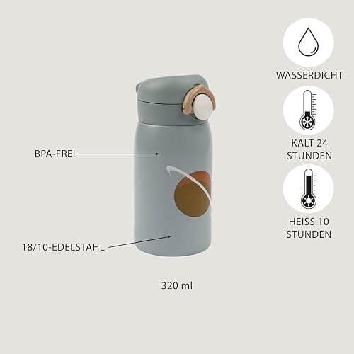 Fabelab Gourde Enfant 320 ml | Gourde Isotherme Pour Les Enfants | Gourde Inox Enfant Inoxydable Sans Bpa | Inoxydable Bouteille Isotherme | Gourde Pour L'école Anti-fuite