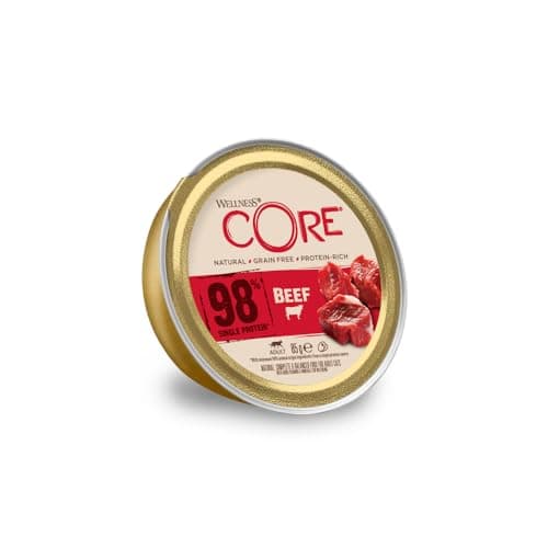 Wellness CORE 98% Beef, Pâtée pour Chat, Nourriture pour Chat sans Céréales, à Haute Teneur en Viande, Bœuf, 12 x 85 g