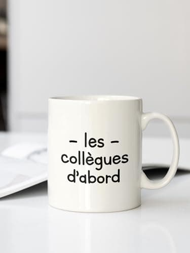 Kiribou Mug Les collègues d'abord – Cadeau parfait pour les collègues de travail