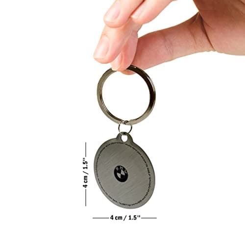 Nostalgic-Art Porte-clé rétro, Ø 4 cm, Official License Product (OLP), BMW – Logo – Idée de cadeau pour fans de BMW, en métal, design vintage