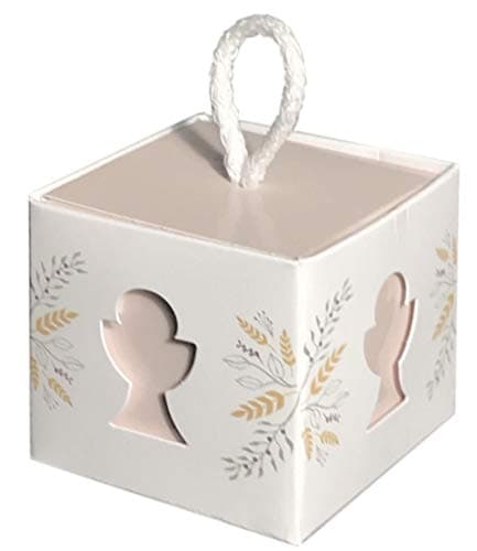 regalami. Shop, Lot de 10 boîtes à dragées pour première communion, 50 x 50 x 50 mm