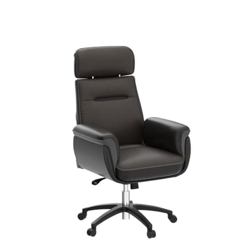 EUREKA ERGONOMIC Chaise de Bureau, Fauteuil Bureau Ergonomique, Chaise de Bureau Confortable avec accoudoirs et Appui-tête réglable, Siège Extra Doux et Confortable, Noir