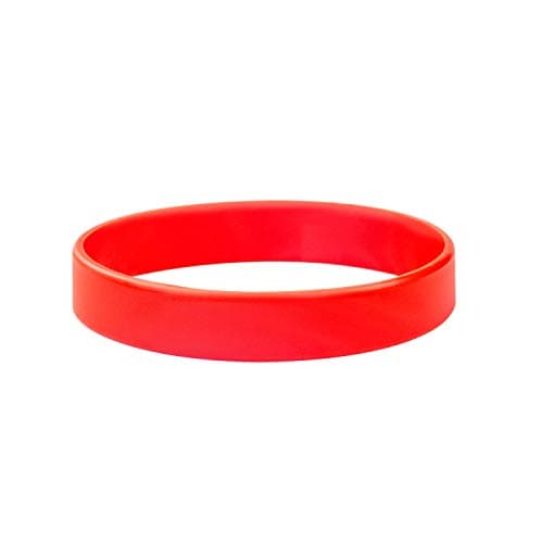Lot de 6 bracelets en caoutchouc vierges en silicone de couleur unique