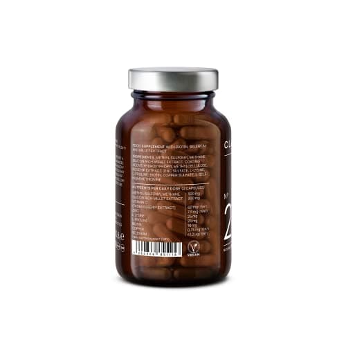 GLOW - Vitamines Cheveux avec Biotine Zinc Sélénium et Extrait de Millet - 120 Gélules (2 Mois) - Complement Alimentaire Cheveux, Peau et Ongles - Vegan