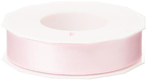 PRÄSENT C.E. Pattberg Satin Rose Clair, Rouleau de 25 m de Ruban Satinée pour Emballage Cadeau, Largeur 25 mm, Accessoire de Décoration et Bricolage, Ruban Décoratif pour Présents, en Toute Occasion