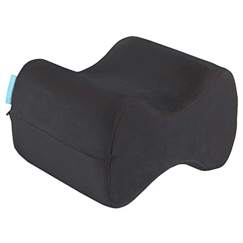 bonmedico Oreiller Ergonomique de Genoux pour Dormir sur Le côté, Oreiller Repose-Jambe en Mousse à mémoire de Forme, Noir