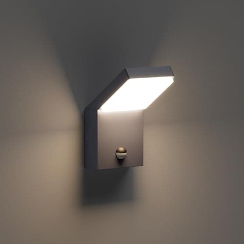 Klighten Applique Exterieur 24W LED avec Détecteur de Mouvement, Éclairage murale Imperméable IP65 Lampe Exterieur Moderne pour Terrasse Entrée Jardin, 1500LM, Anthracite, Blanc Naturel 4000K