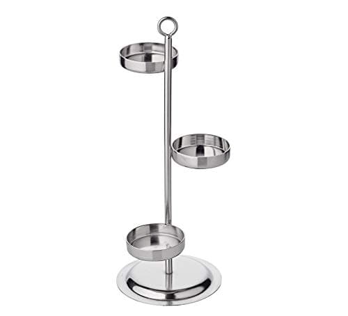 EDZARD Porte-Bougie/Bougie Chauffe-Plat Denver, en Acier Inoxydable nickelé, Hauteur 21 cm, Convient aux lanternes
