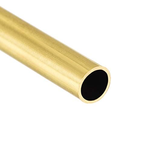 sourcing map Laiton Rond Tube 300mm Longueur 6mm Diamètre Externe 0.5mm Paroi Épaisseur Sans Couture Droit Tuyau Tubes 3 Pcs