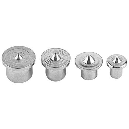 Pointe de Centrage Bois, Lot de 8 Centrage de Goujon 6mm 8mm 10mm 13mm Centreur de Tourillon Marqueurs de Goujon Centre de Cheville Pointes de Goujon en Acier pour Bois Dur Bois Tendre, Creux Solide