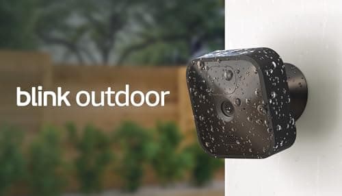 Blink Outdoor, Caméra de surveillance extérieure HD sans fil, résistante aux intempéries, avec deux ans d'autonomie et détection des mouvements, fonctionne avec Alexa | Kit 1 caméra