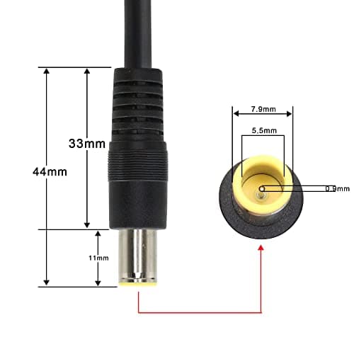 GINTOOYUN DC7909 Chargeur allume-cigare vers DC 8 mm 7,9 x 5,5 mm Câble d'alimentation 12 V pour enregistreur de voiture, haut-parleurs Bluetooth, appareil photo, GPS, ordinateur portable