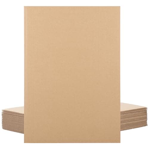 Belle Vous Paquet de 24 Feuilles d’Emballage en Carton Ondulé A3-30 x 42 cm - 3 mm d’Épaisseur - Carton Kraft Plat pour Courrier - Arts - Artisanat - Protection - Emballage