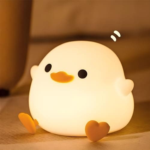 Auezona Veilleuse Enfant Kawaii Veilleuse Bébé Rechargeable par USB Avec Minuterie Veilleuse Réglable Avec Minuterie Cadeau D'Anniversaire Et De Noël Pour Enfants Bébés, Silicone