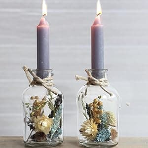 Lannvan 6 Mini Vases en Verre - Petits Vases pour Decoratifs de Table Mariage - Vases Décoratifs avec Ficelle - Mini Vase en Verre pour Décorations de Table Moderne - Lave Vaisselle - 130ml