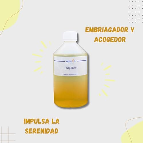 WEELE Parfum pour Les environnements Jazmin pour Ultrasonic 500ml Diffuseurs pour Usage Commercial. pour Parler de Grands Espaces et de Marketing Olfactif