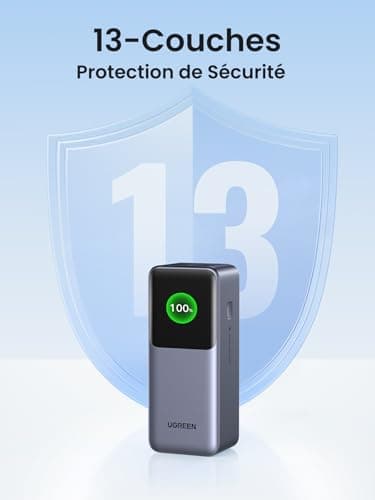 UGREEN Nexode Batterie Externe 20000mAh 130W Power Bank USB C Charge Rapide de 3 Ports PD QC 3.0 Écran Numérique Compatible avec iPhone 16 Plus Pro Max 15 Galaxy S24 Ultra MacBook Pro Air iPad Pro