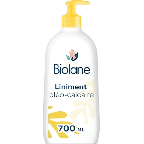 BIOLANE – Liniment oleo calcaire Bébé – Nettoyant sans rinçage – 98% Origine naturelle – Hypoallergénique – Peaux Sensibles - Nettoie et protège le siège de bébé – 700ml – Fabriqué en France