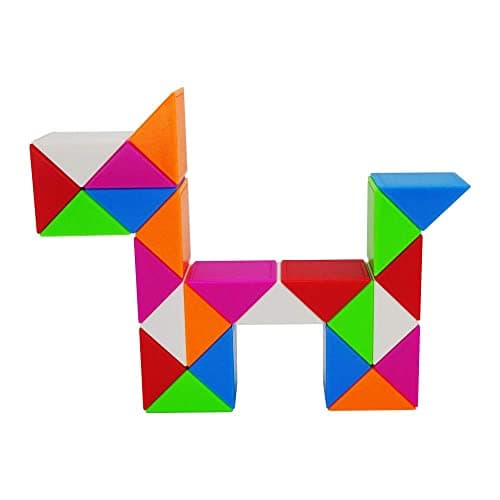 EACHHAHA Serpent Magique 24 Blocs Puzzle de Serpent-Magic Snake Cube-Cube de Serpent Magique-Faveurs de Fête d'anniversaire pour Enfants(Multicolor*1)
