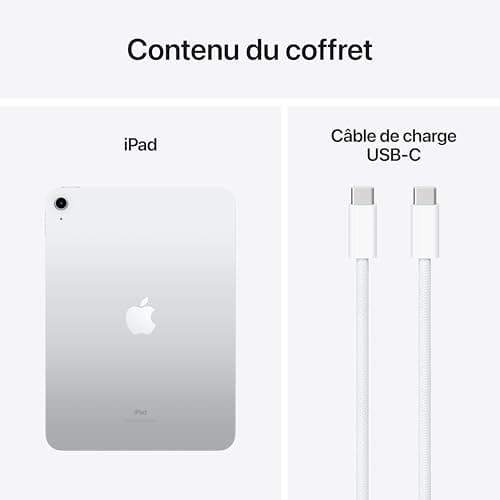 Apple iPad 10,9 Pouces (Wi-FI, 64 Go) - Argent (10e génération)