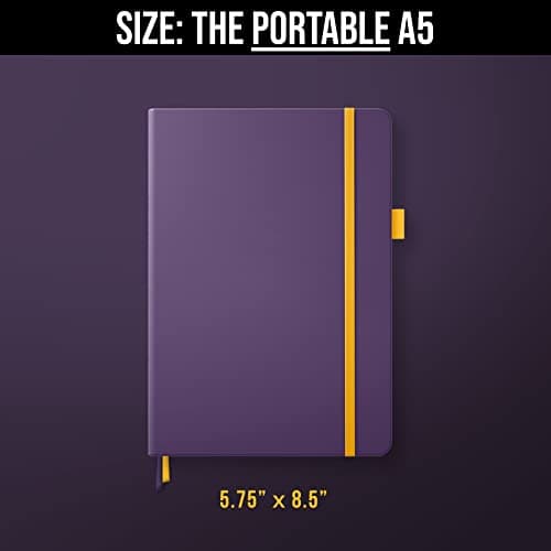Scribbles That Matter A5 Bullet Dotted Journal + Stylo gratuit! Ton carnet a5 pointillés Couverture rigide 160 g/m2, 150 papier épais résistant aux saignements pour le travail (5,75 x 8,5) pouces