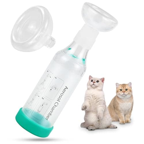 Séparateur d'inhalateur manuel pour chat avec 2 masques pour chat - Aide à la respiration et à l'administration de médicaments