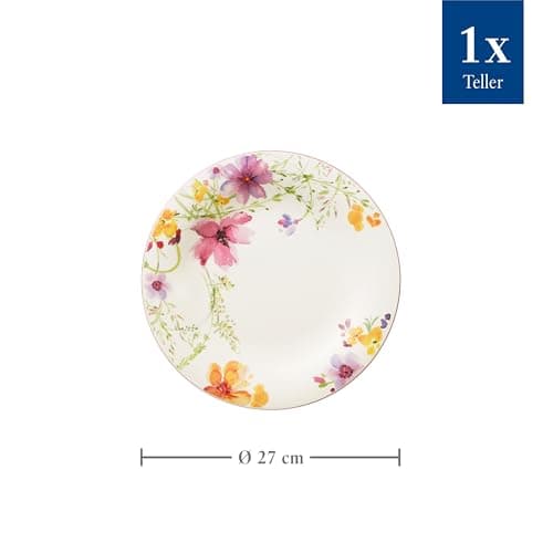 Villeroy & Boch 1041002620 Assiette Plate, Porcelaine, Blanc/Multicolore