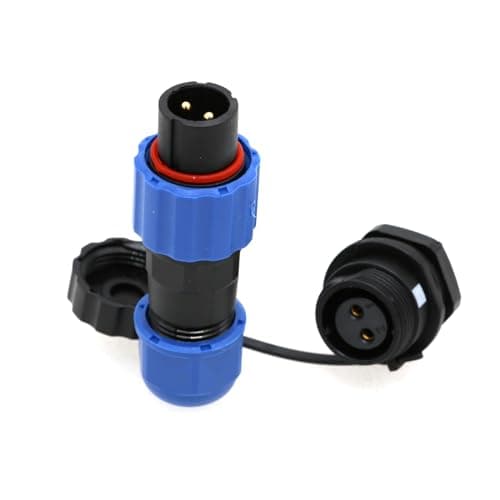 ZBLZGP Connecteur étanche à 2 broches SD13 pour l'aviation - Prise mâle - Prise femelle - Étanche à la poussière - LED - Montage sur panneau - Connecteur de câble d'alimentation électrique