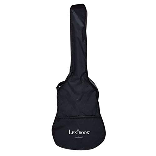 Lexibook Guitare Acoustique, 91 cm, Guide d'apprentissage Inclus, 6 Cordes en Nylon, Housse de Transport Incluse, Bois/Noir, K2200