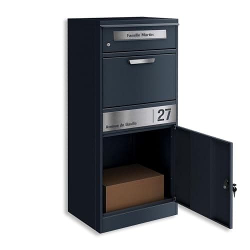 Metzler Boîte aux Lettres et à Colis avec Fente de Lettres | RAL 7016 Gris Anthracite Mat | Bispo 2