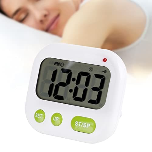 Garosa GLOGLOW Réveil Digital Alarme Horloge Numérique Musique/Vibration LCD numérique Réveil électronique Réveil réglable Volume Sommeil