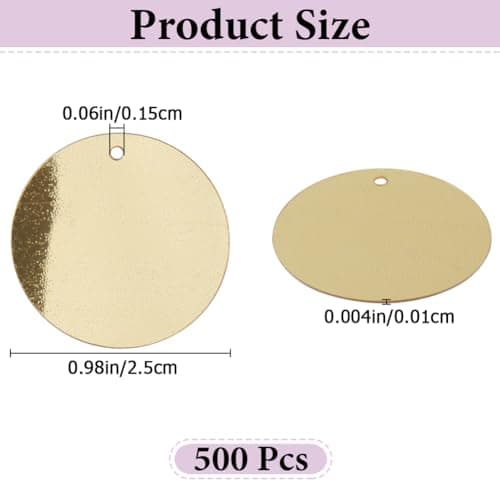GORGECRAFT 500PCS Paillettes Plates et Rondes de 25mm Paillettes Amples avec Trou Couture Artisanat pour la Fabrication de Bijoux Mariage Vêtements de Mariée Broderie Artisanat Embellissement Citron