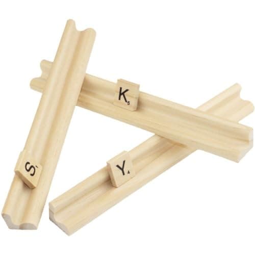 Abbdbd Paquet De 5 Supports De Dominos en Bois Plateaux De Support De Tuiles Professionnels Supports De Jeu pour Tuiles De Mots, Train Mexicain, Jeux De Pied De Poulet Mahjong