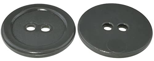 AERZETIX - C56430 - Lot de 50 Boutons de couture ronds Ø20x2.2 mm à 2 trous 32L L32 - couleur gris foncé - en plastique - diamètre de l'ouverture 2 mm - mercerie/vêtements/mode