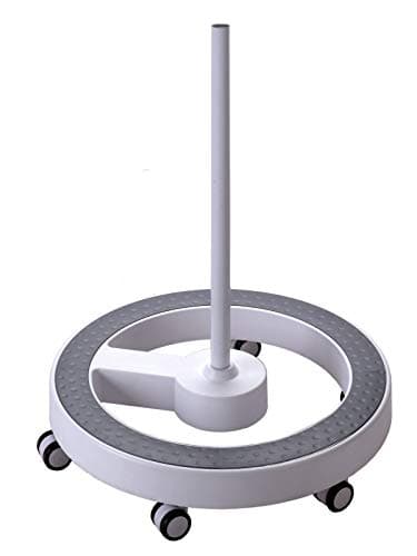 Lumeno 8213GR LED Lampe loupe pour poste de travail Lampe cosmétique, intensité lumineuse réglable, lentille en verre cristallin de 127 mm, aide à la lecture/loupe, 3 dioptries avec pied à roulettes