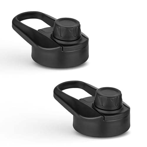Vinsun Kit Bouchon Gourde, Couvercle à Visser ø57mm avec Ouverture pour Boire - Anti-Fuite, sans BPA, Joint en Silicone - Bouchon à Vis pour Bouteille Inox