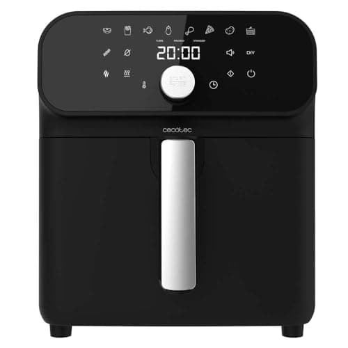 Cecotec Airfryer Cecofry Smokin' Duo 6000. Friteuse sans Huile, 6L Double Résistance, 2000W, 2 en 1: dorer et fumer, 13 menus, température réglable, écran tactile multifonctionnel.