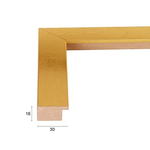 Rahmendesign24 Cadre photo Tokio 50 x 70 cm (format poster) doré feuille - Cadre amovible - Cadre pour poster, puzzle