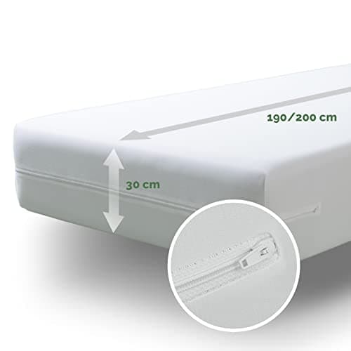 Tural - Housse pour Matelas Anti-acariens imperméable et Respirante. Dimensions 90x200 cm