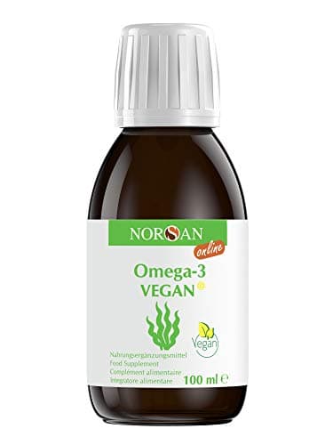 NORSAN Premium omega 3 vegan huile d'algues 100 ml / 2000mg oméga 3 par dose journalière / omega3 végétalien avec EPA & DHA/vegan omega 3 algues