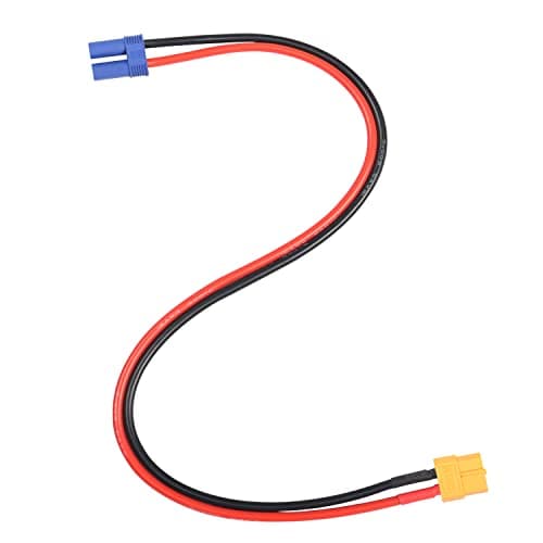MEIRIYFA Câble d'extension EC5 femelle vers XT60 femelle, connecteur XT60 femelle vers connecteur EC5 femelle avec cordon en silicone 12 AWG – 0,5 m
