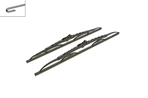 Bosch Balais d'Essuie–Glace Plats Conventionnel Twin 502, Longueur: 500mm/450mm – 1 Paire de Balais avant