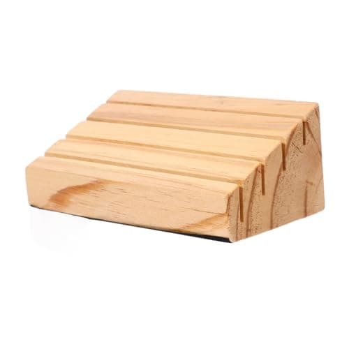 HONMEET Poker Support Titulaire De La Carte en Bois Bois Place Titulaire De La Carte Titulaire De La Carte De Titulaires De Cartes À Jouer pour Adultes Plateau De Cartes en Bois