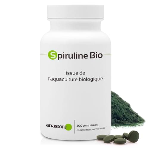 SPIRULINE BIO * 500 mg * Le plus puissant des aliments, riche en protéines et en fer, pour retrouver forme et vitalité (300 comprimés)