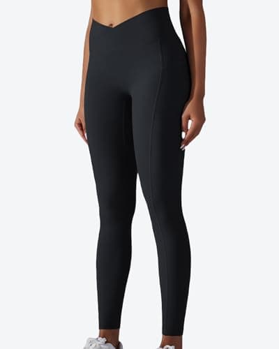 JTSONN Leggings de Sport pour Femmes Taille Haute Long Opaques Pantalons de Yoga avec Poches Collants de Fitness Yoga Gym Course