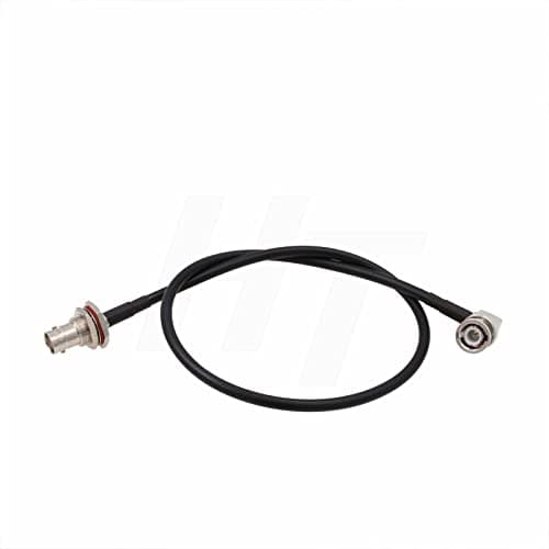 HangTon Câble coaxial 6G SDI RF 50 Ohm BNC mâle à angle droit vers BNC femelle, double blindage à faible perte RG223 pour caméra moniteur vidéo antenne GPS radio (1)